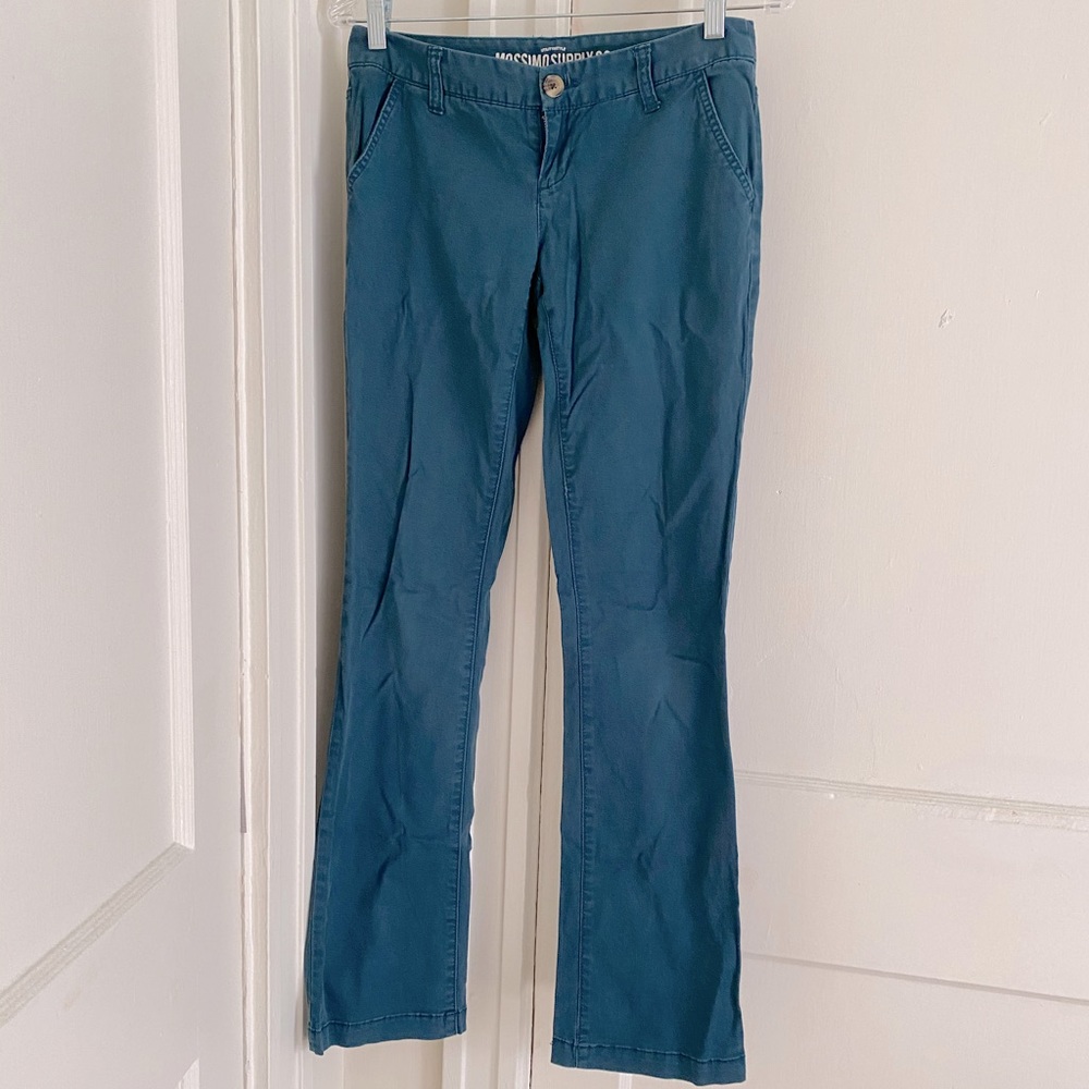 Teal bootcut pants